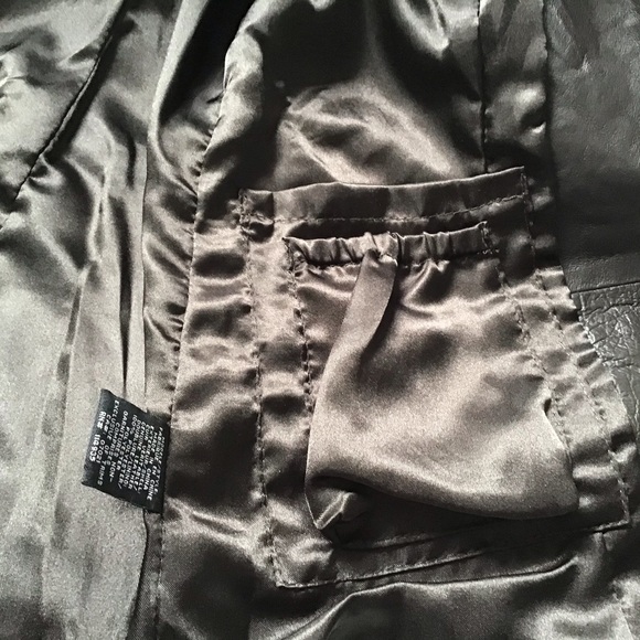 Brown genuine leather blazer jacket size Medium - Picture 6 of 6